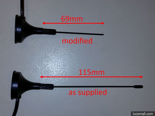 "Modified vs unmodified antenna"